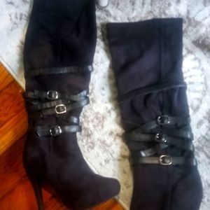 Black tall boots